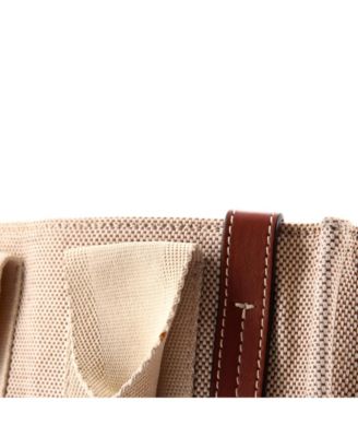 Small Woody Tote Canvas with Leather