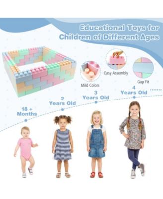 Educational Building Blocks Toy Set for Toddlers, 64 Pieces