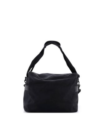 Logo Print Convertible Square Duffle Bag Nylon