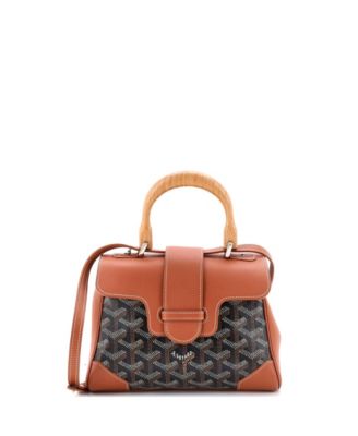 Mini Saigon Top Handle Bag Coated Canvas with Leather