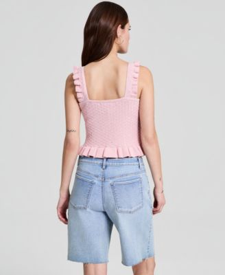 Petite Square Neck Corset Sweater