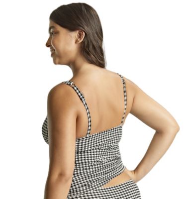 Women's Gingham Iris Underwire Side Support Takini Swim Bra