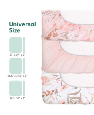 Whimsical Floral 3-Pack Fitted Playard Sheets