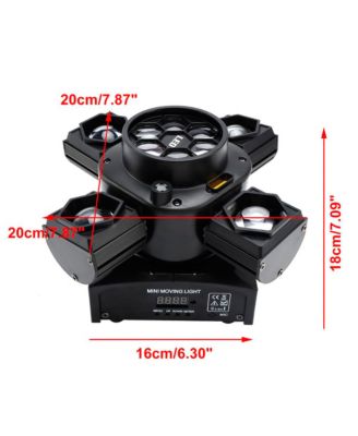 80W Stage Light with RGB, Gold & Laser Effects, DMX512/Auto Modes for Club & Party