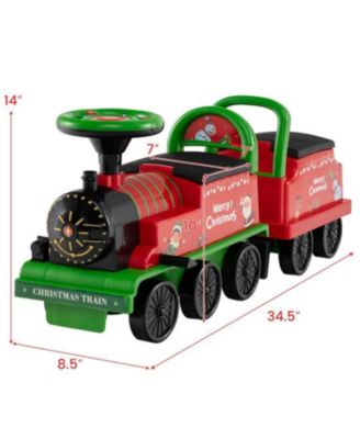 Kids Ride On Train 6V 2 Seater Carriage LED Lights