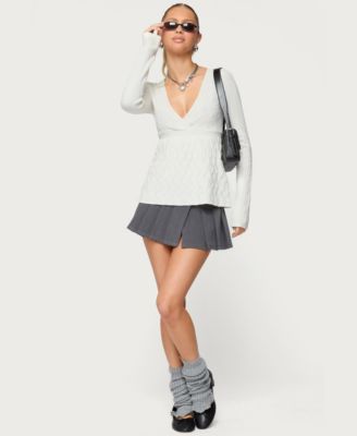 Women's Saphey Babydoll Cable Knit Top
