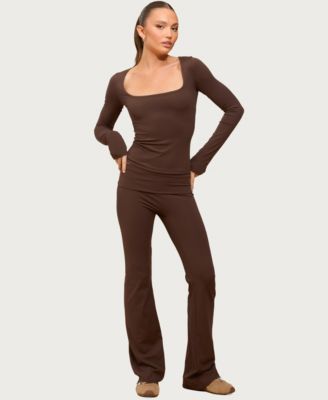 Women's Oriane Foldover Flared Leggings