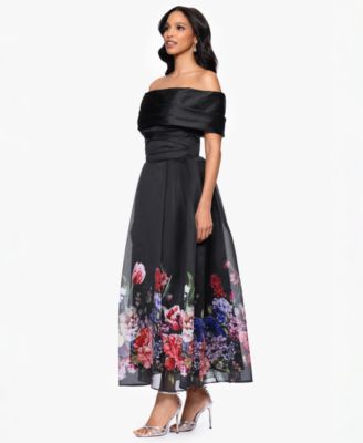 Women's Off-The-Shoulder Floral Print Dress