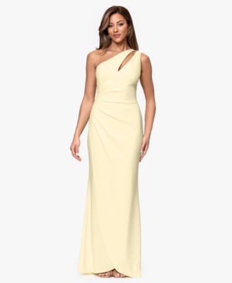 Women's One-Shoulder Side Ruched Ball Gown