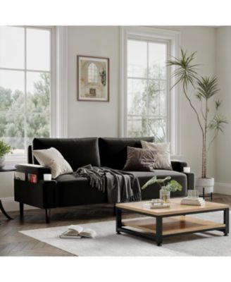 80.7" Loveseat Sofa, Fabric Modern Sleeper Sofa Couch for Living Room, Sofa Cama, Solid Wood Frame, Easy to Install