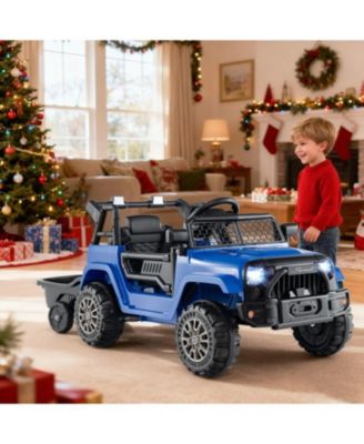 12V Kids Ride-On UTV with Detachable Trailer, Battery Powered