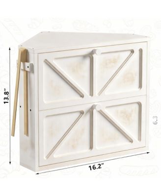 Double-Tier Rustic Bread Box for Kitchen, Corner Fit, Large Capacity