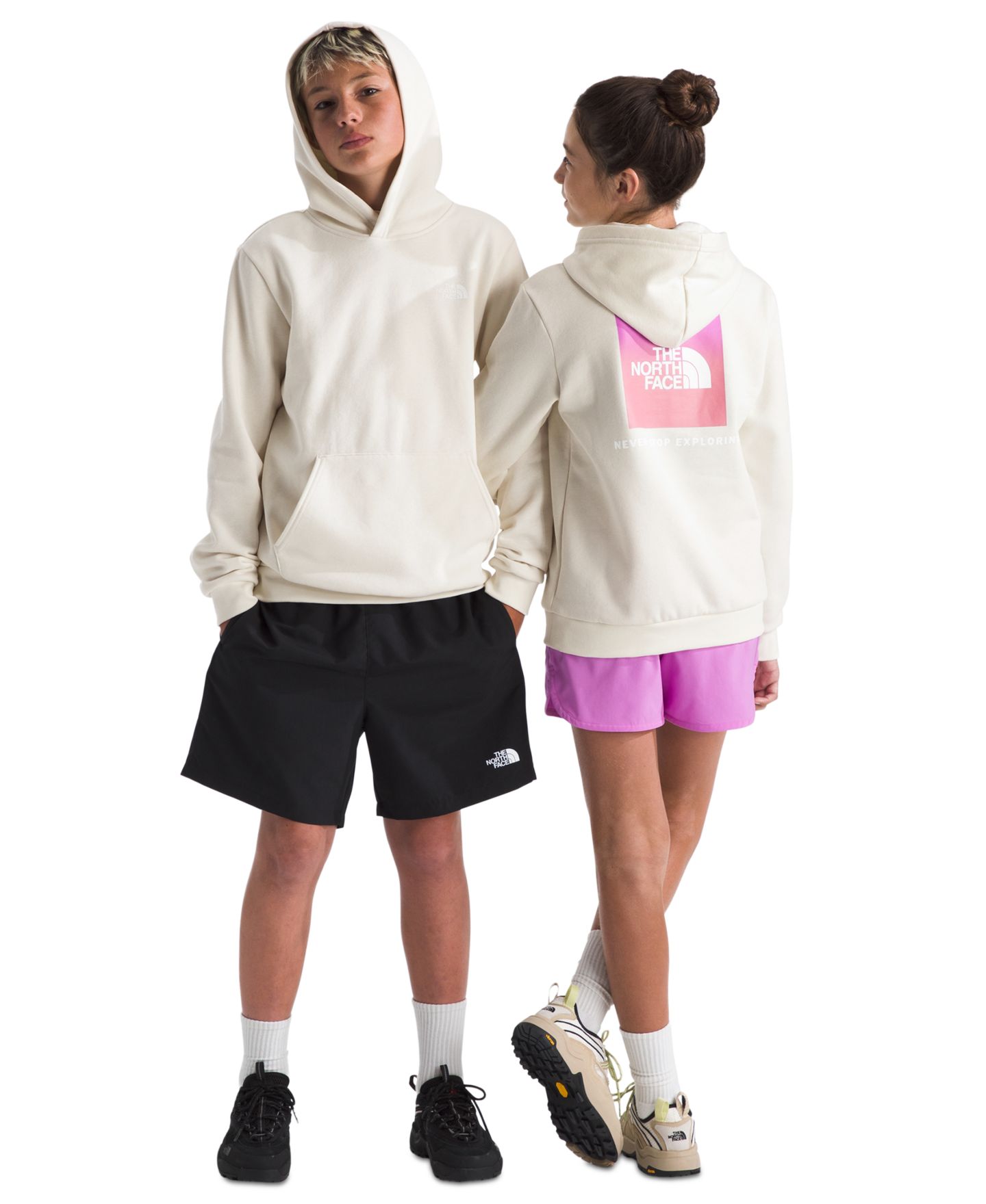 Детское худи The North Face Evolution Box NSE Pull-On, цвет: Белый дюнный — фото 1