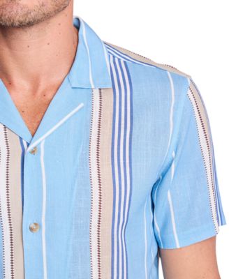 Men's Camp Collar Stripe Shirt