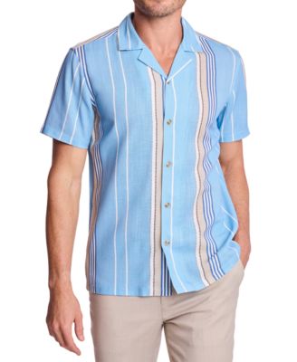 Men's Camp Collar Stripe Shirt