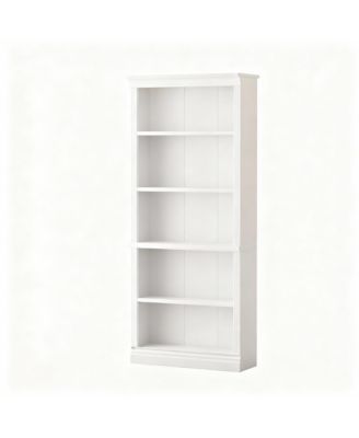 5-Shelf Wood Bookshelf for Library, Bedroom, Living Room