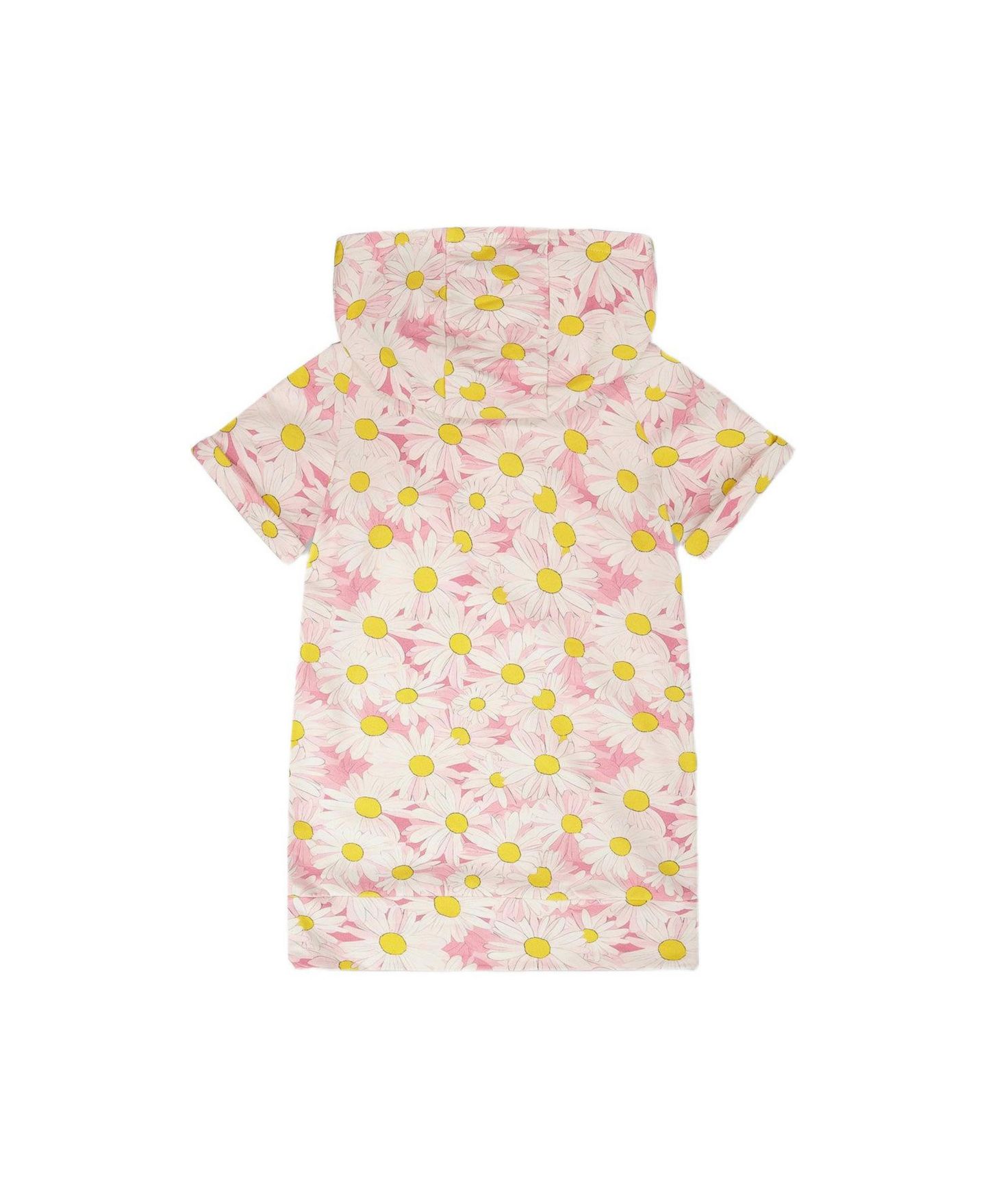Платье Deux par Deux French Terry Hooded Dress Printed Daisies для девочек, цвет: Розовый с принтом — фото 3