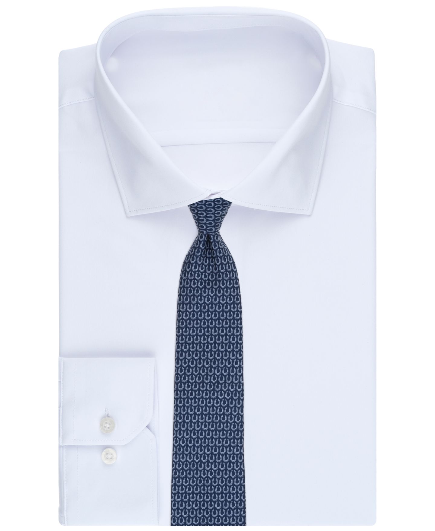 Мужской галстук Club Room Horseshoe Tie, цвет: Тёмно-синий — фото 3