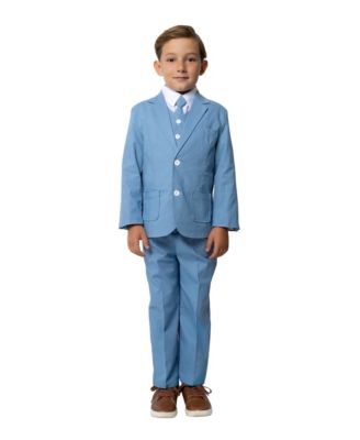 Little Boys Joey Safari Linen 5-Piece Shirt, Tie, Jacket, Vest and Pants Suit Set