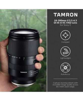 18-300mm f/3.5-6.3 Di III-A VC VXD Lens for Sony E Bundle with 67mm Filter Kit, Lens Case, Lens Cleaner, Cleaning Kit, Universal Lens Cap