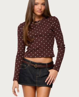 Women's Daliya Polka Dot Long Sleeve Top