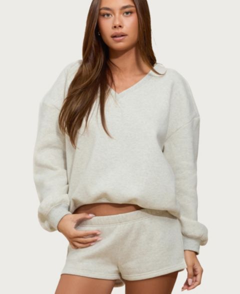 Женская толстовка Edikted Bronte V Neck, цвет: Чёрный