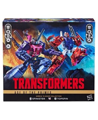 Topspin vs Spinister Set of 2 Deluxe Class | Transformers: Age of the Primes Wreck 'n Doom Collection | Hasbro, Takara Tomy