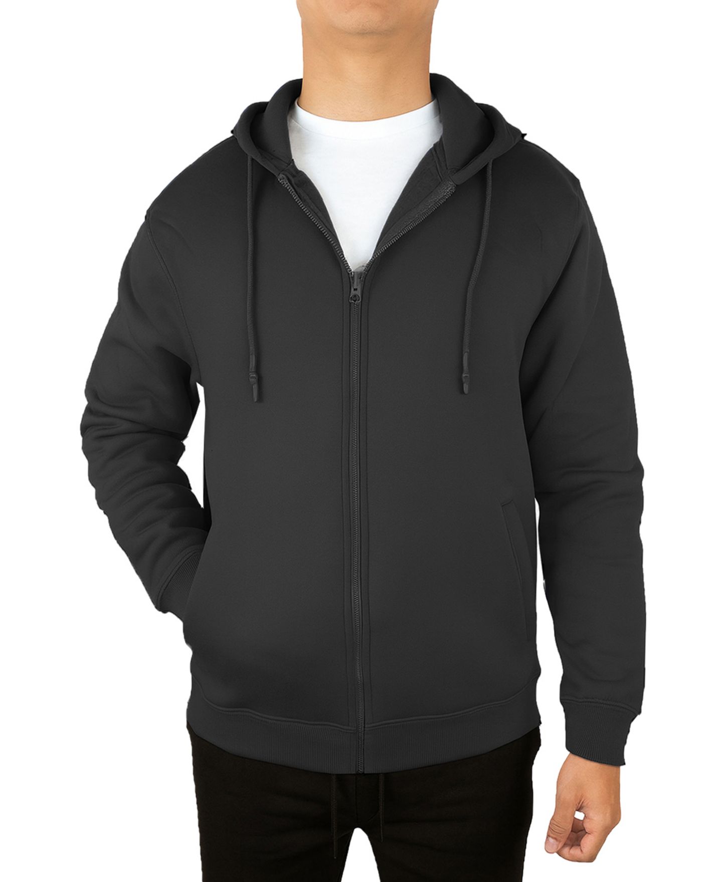 Мужское худи Blue Ice Full Zip Regular-Fit Hooded, цвет: Чёрный — фото 1
