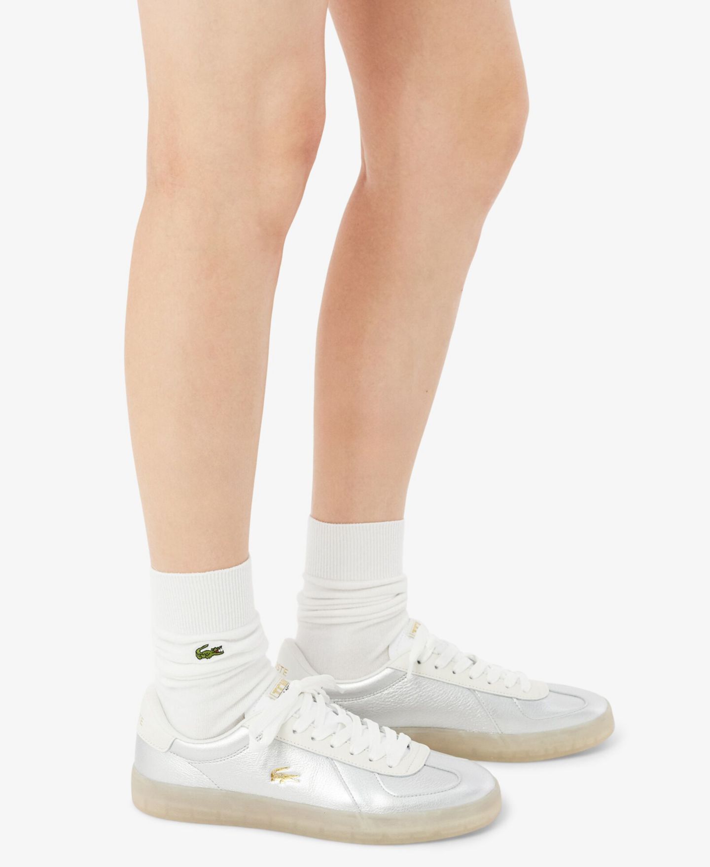 Мужские кроссовки Lacoste Baseshot Pro 2 Lace-Up, цвет: Серебряный — фото 7