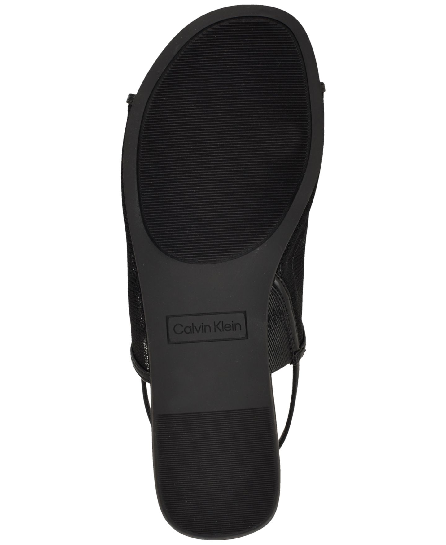 Женские сандалии Calvin Klein Gaven Mesh Flat Slip-On Slingback, цвет: Чёрный сетчатый — фото 5