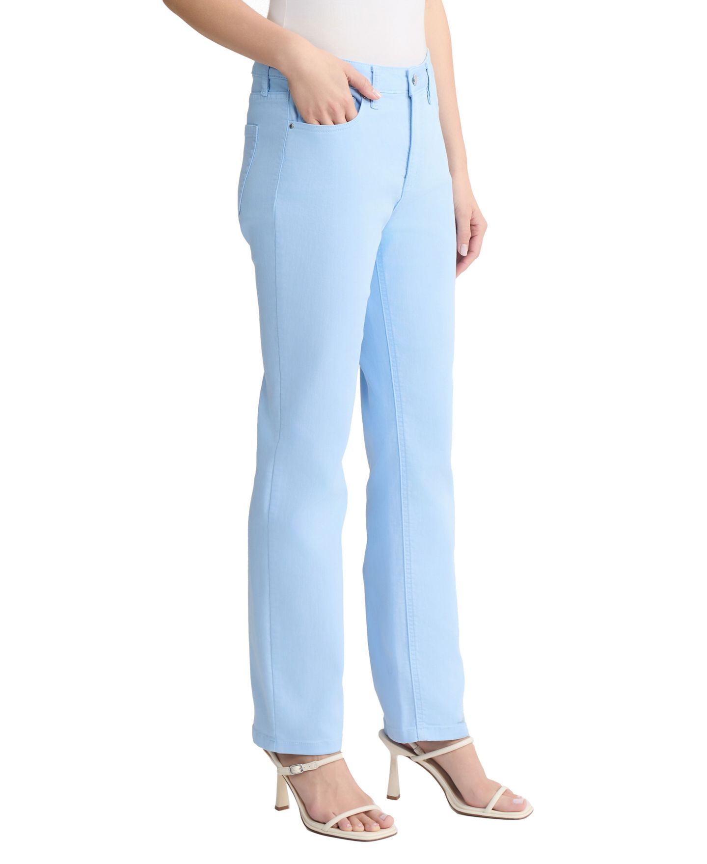 Женские джинсы Jones New York Petite Lexington Mid-Rise Straight, цвет: Варёный — фото 2