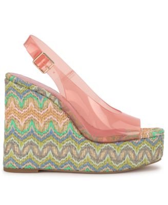 Women's Kaliese Slingback Peep-Toe Platform Wedge Sandals