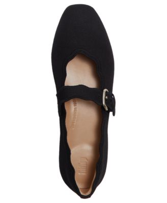 Women's Delicato Wave Edge Canvas Mary Jane Flats