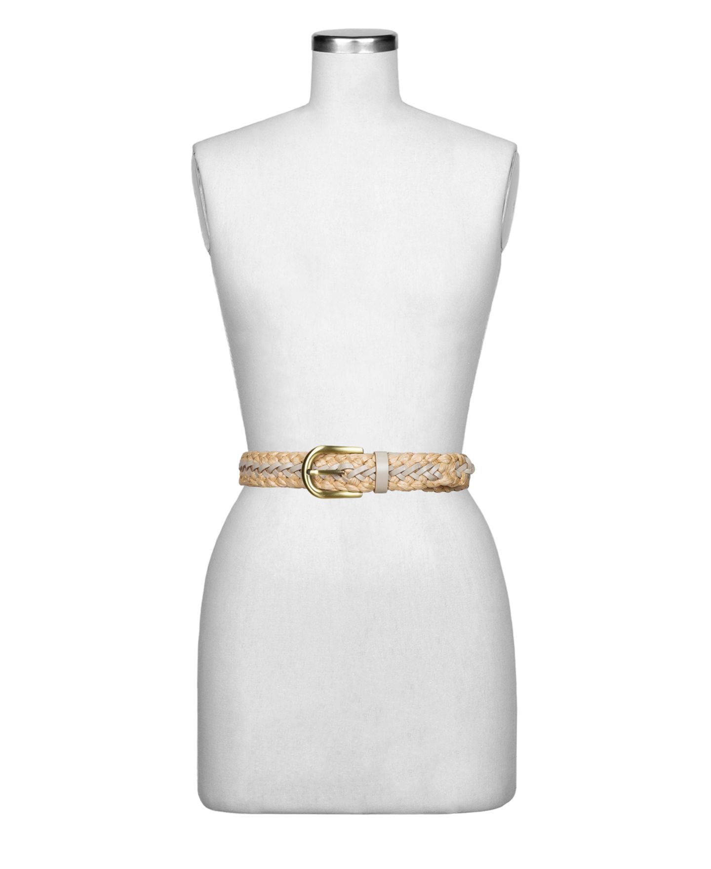 Женский ремень Patricia Nash Beaune Woven Leather Belt, цвет: Натуральный / Меловой белый — фото 3