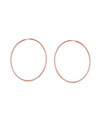 Lightweight Round Thin Endless Continuous Twist Hoop Earrings