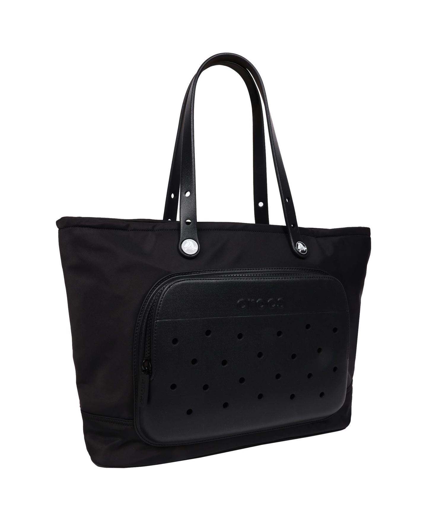 Женская сумка Crocs Large Tote with Pockets, цвет: Чёрный — фото 2