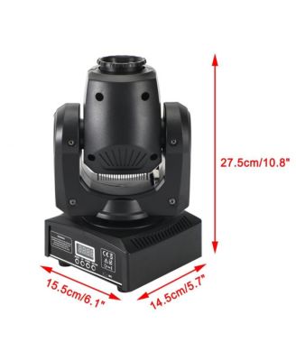 10W RGBW Moving Head Stage Light with 8 Gobo Patterns, DMX/Sound Control and Mount