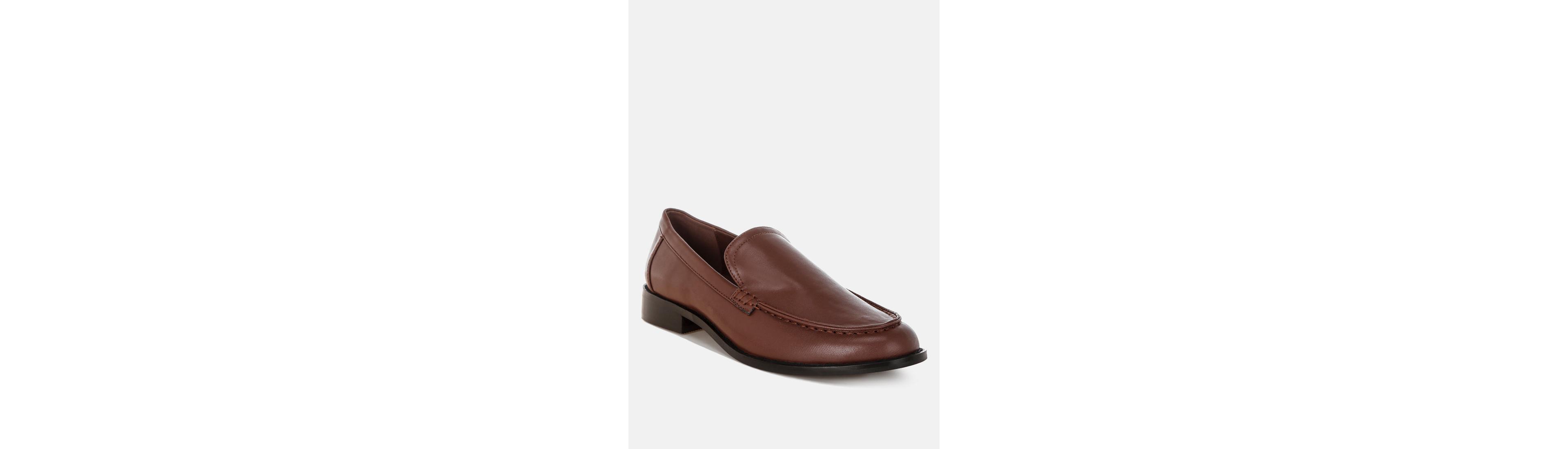 Rag & Co Women's Ninto Low Heel Pleather Loafers