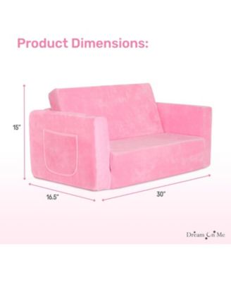 Toddler Nestle Sofa, 2-in-1 Convertible Sofa to Lounger, Low to Floor Design, Machine Washable Fabric Cover