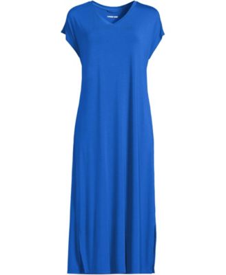 Plus Size Cooling Cap Sleeve Midi Nightgown
