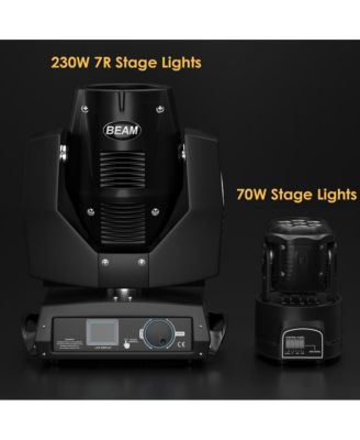 70W RGBW Mini Moving Head Stage Light with Built-in Shows, Sound and DMX Control