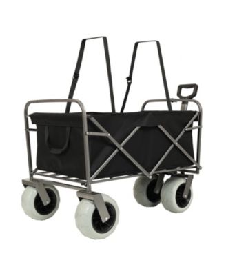 Foldable Steel Storage Wagon Utility Carts Waterproof Fishing Cart with Rod Holders