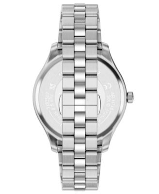 Men's Quartz Three-Hand Silver Stainless Steel Watch, 41mm