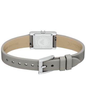 Women's Quartz Two-Hand Gray Leather Watch, 26mm