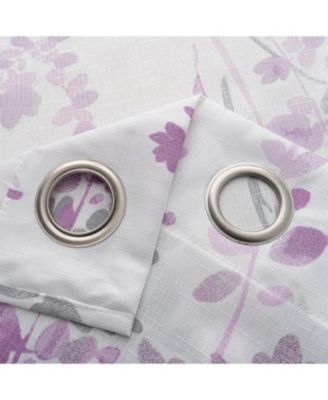 100% Polyester 140 GSM Aiden Printed Textured Grommet Curtain Panel 54" x 84" Blush