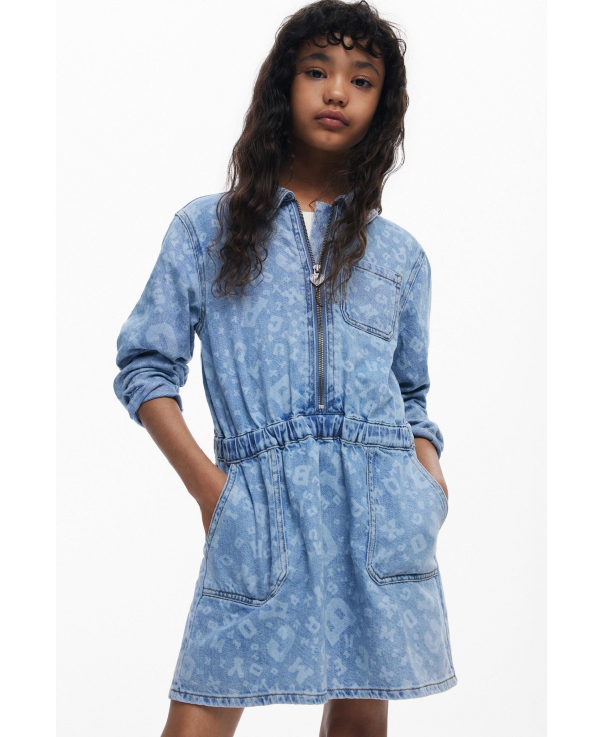 Desigual Girls Girls's Denim Cotton Dress