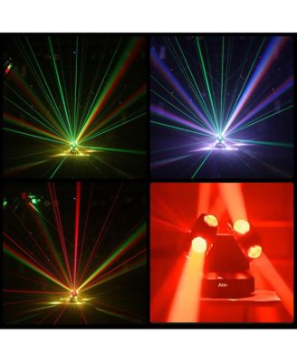 120W Moving Head Stage Light with 8 RGBW LEDs & Laser, DMX, Auto Sound Mode