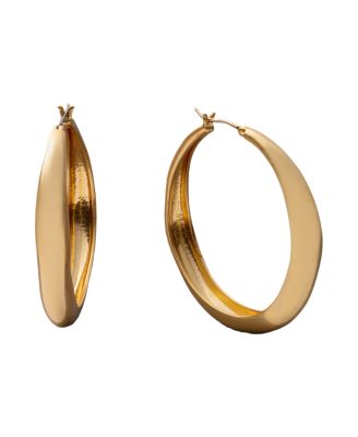Gold-Tone Drama Molten Hoop Earrings