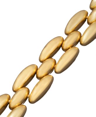 Gold-Tone Dynamic Chunky Link Flex Bracelet