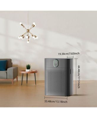 Large Room Air Purifier: PM2.5 display, 99.97% allergen removal (pet hair, etc.), double-sided intake. Covers 1076 sq ft, quiet 24dB
